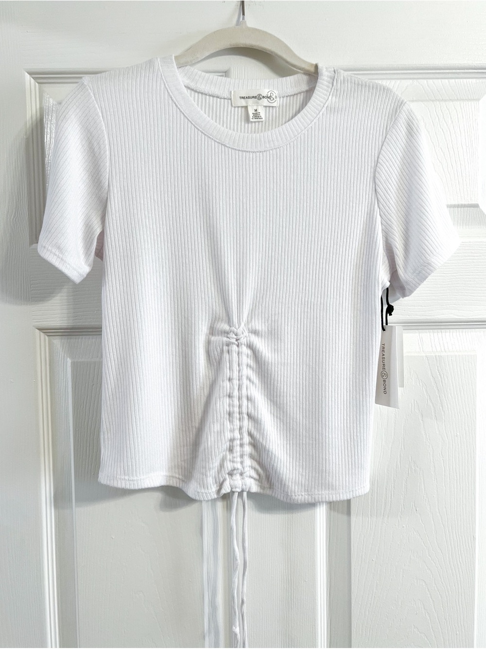 Treasure & Bond White Ribbed T-Shirt